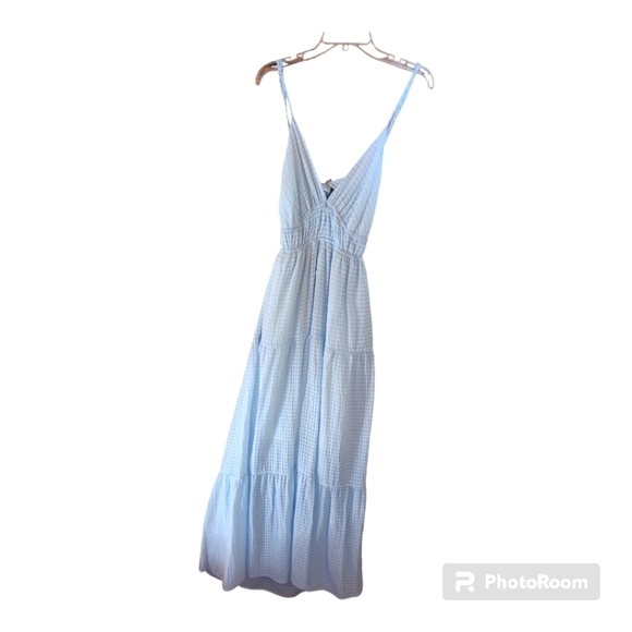 Meet Me In Santorini* Open Back* Sundress* Blue* Sz M - Picture 7 of 10